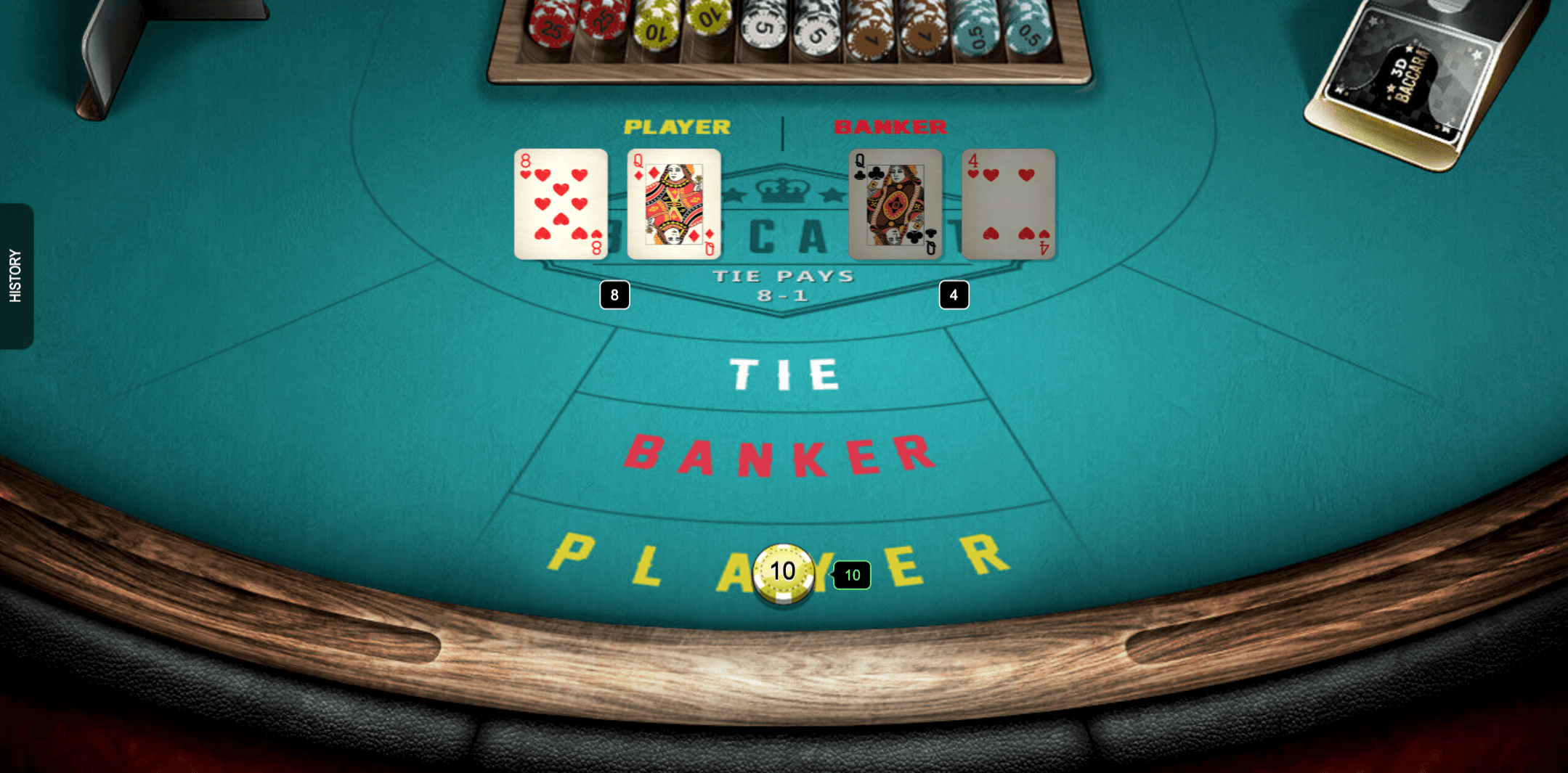 Mesa de juego de Baccarat 3D